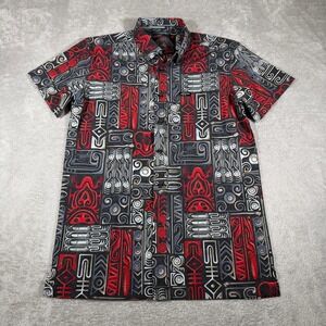 Retro Rifle Biff Shirt Mens Small Red Back To The Future B.T.T.F. Button‎ Down